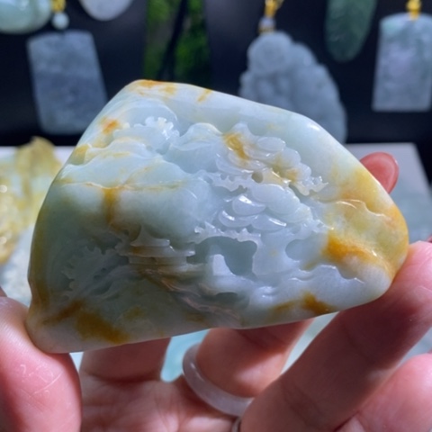 【闪购商品】颈饰未镶嵌翡翠山水