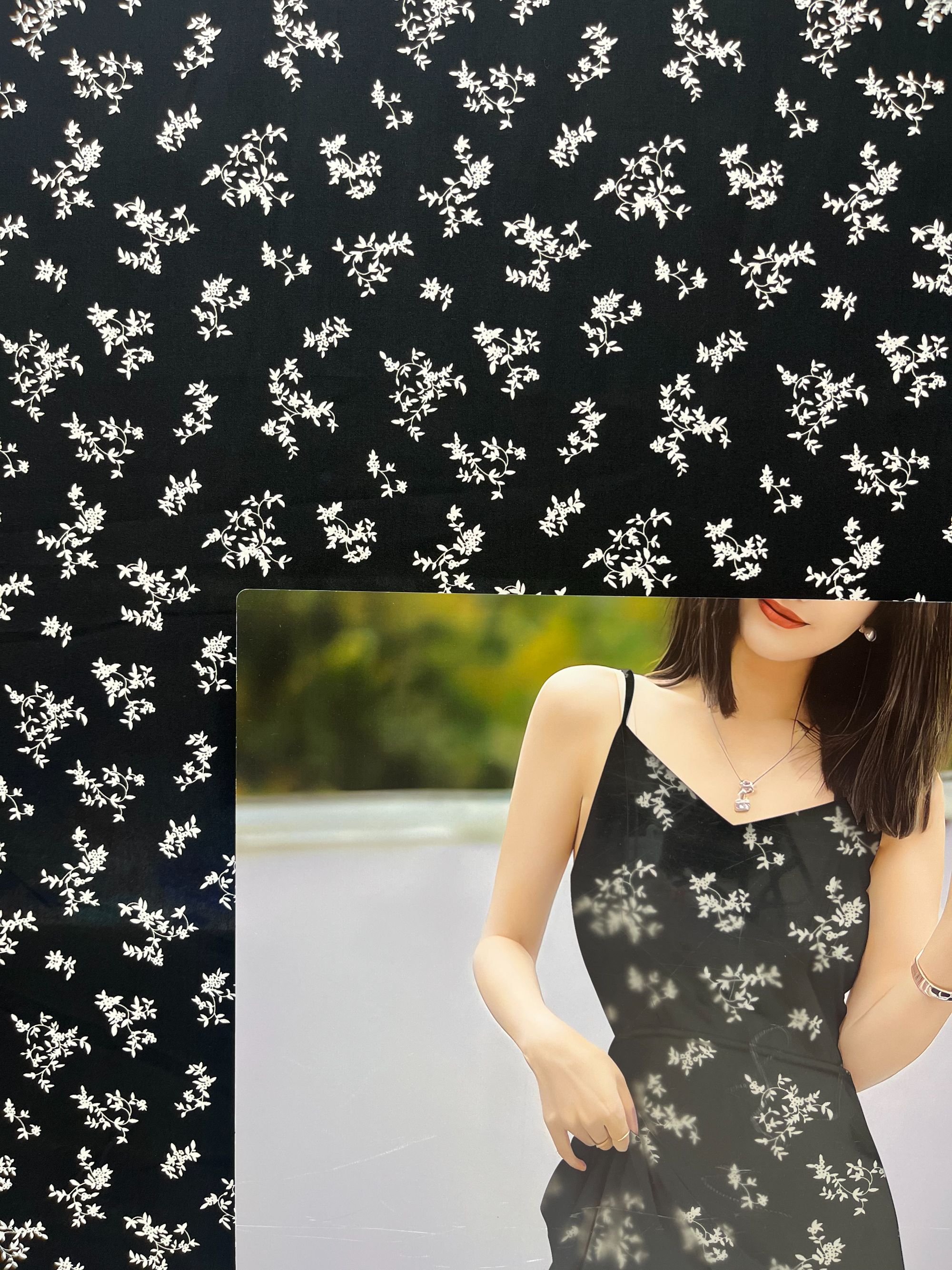 【锦韵棉绸】重磅棉绸—墨韵小碎花