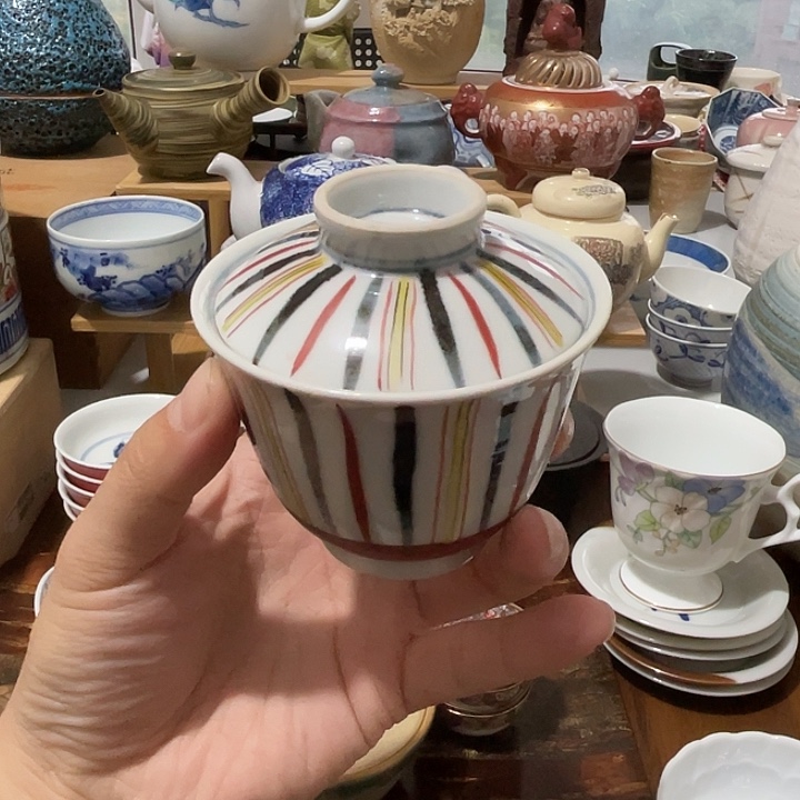 瓷片盖碗一个不错的哦