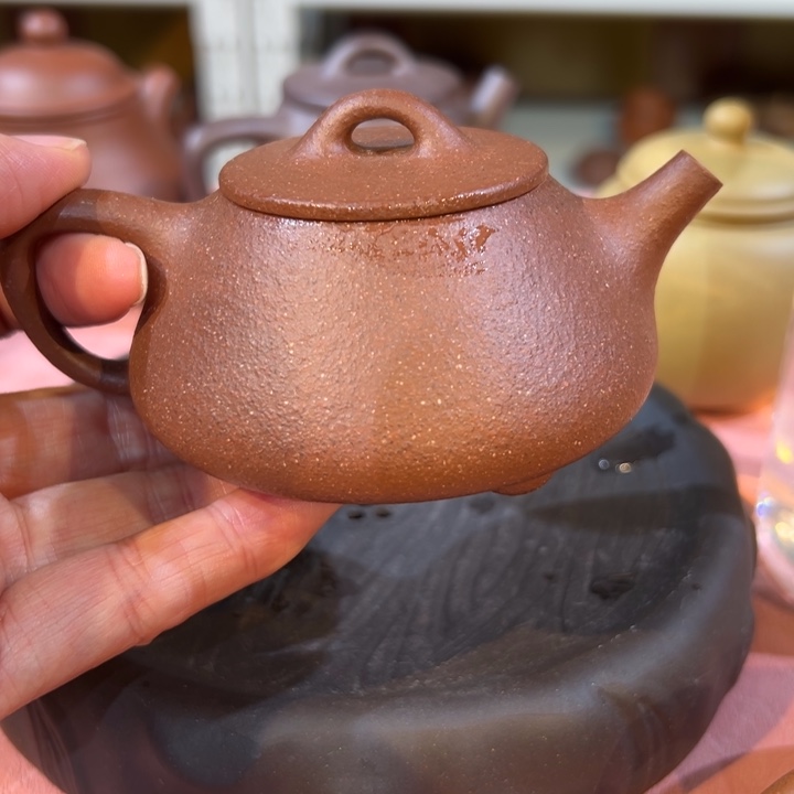 紫砂茶壶紫泥平盖150cg