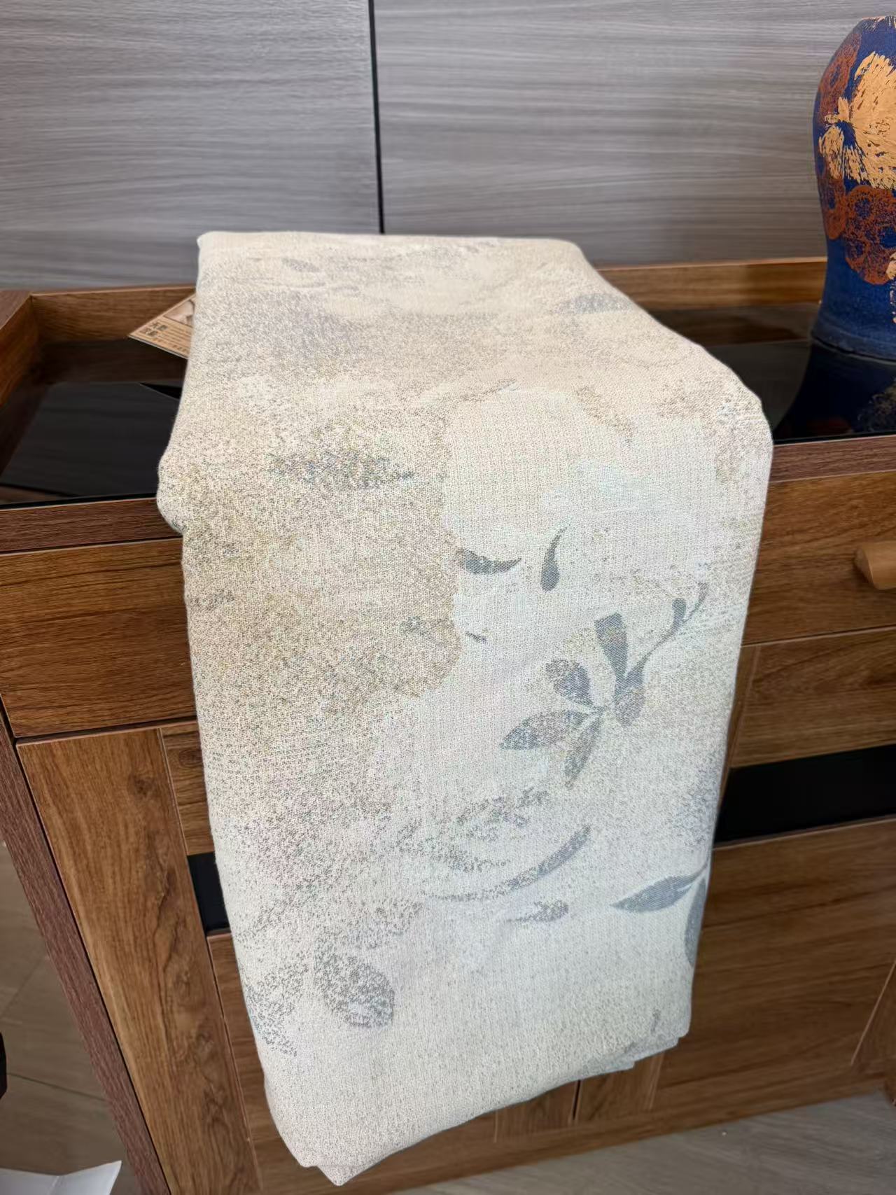 【DADONG·素织花影】200*230麻床盖轻奢多功能可机洗