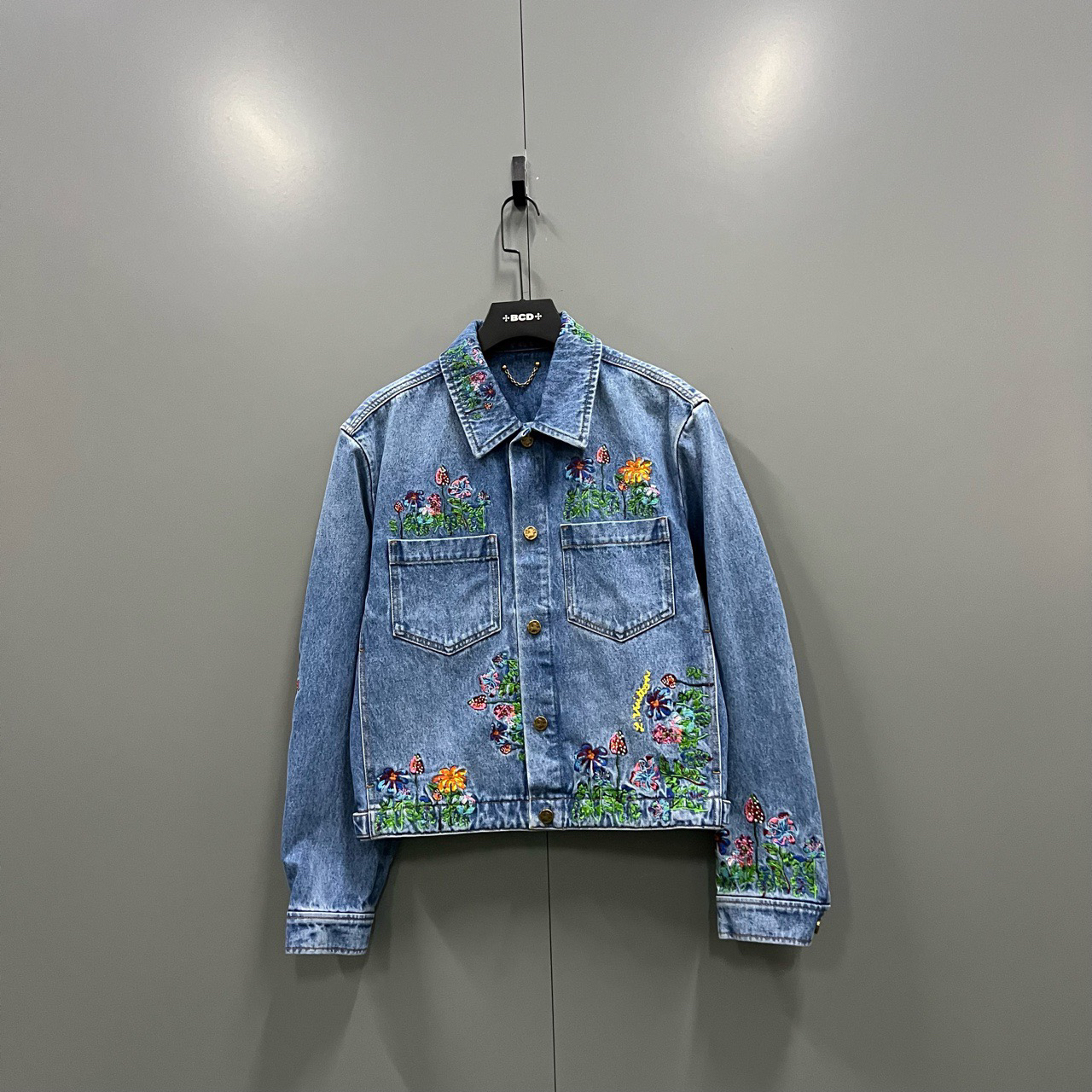 （jp）113 【XP】Louis Vuitton lv 花卉刺绣牛仔夹克 48码95新/21700