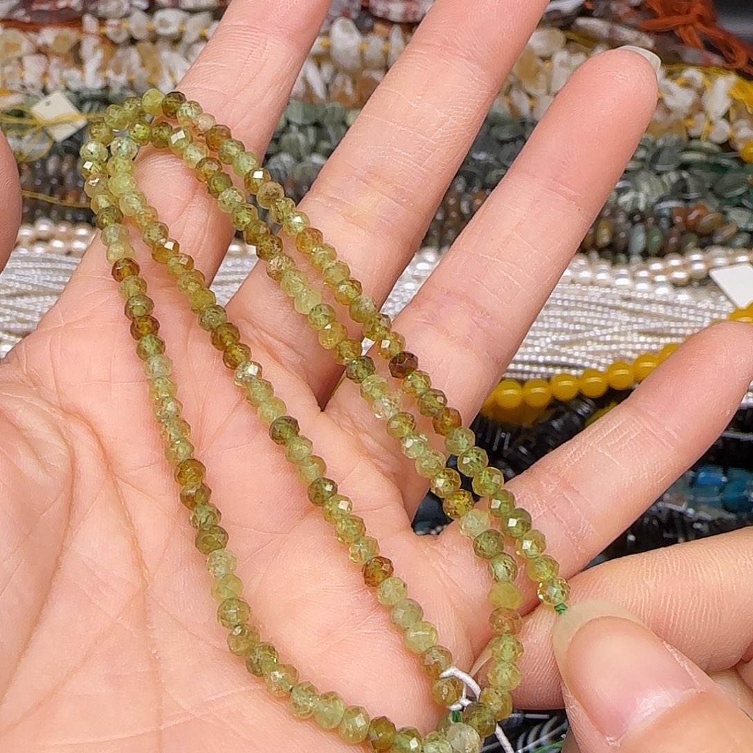 玛瑙/玉髓合金珠宝半成品沙弗莱约5mm一条切面算盘