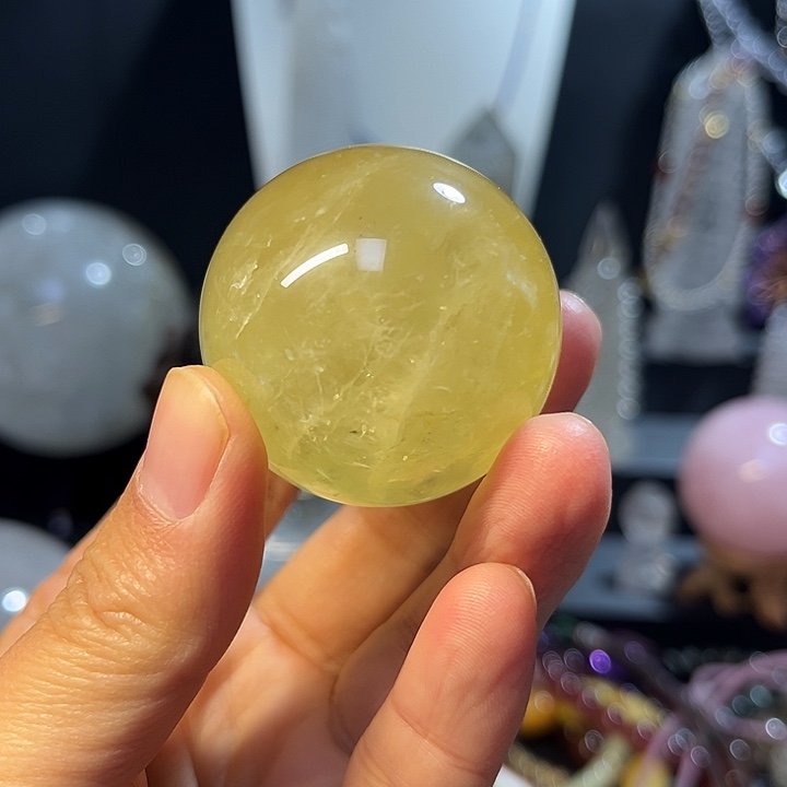 未镶嵌水晶颈饰天然黄色小球