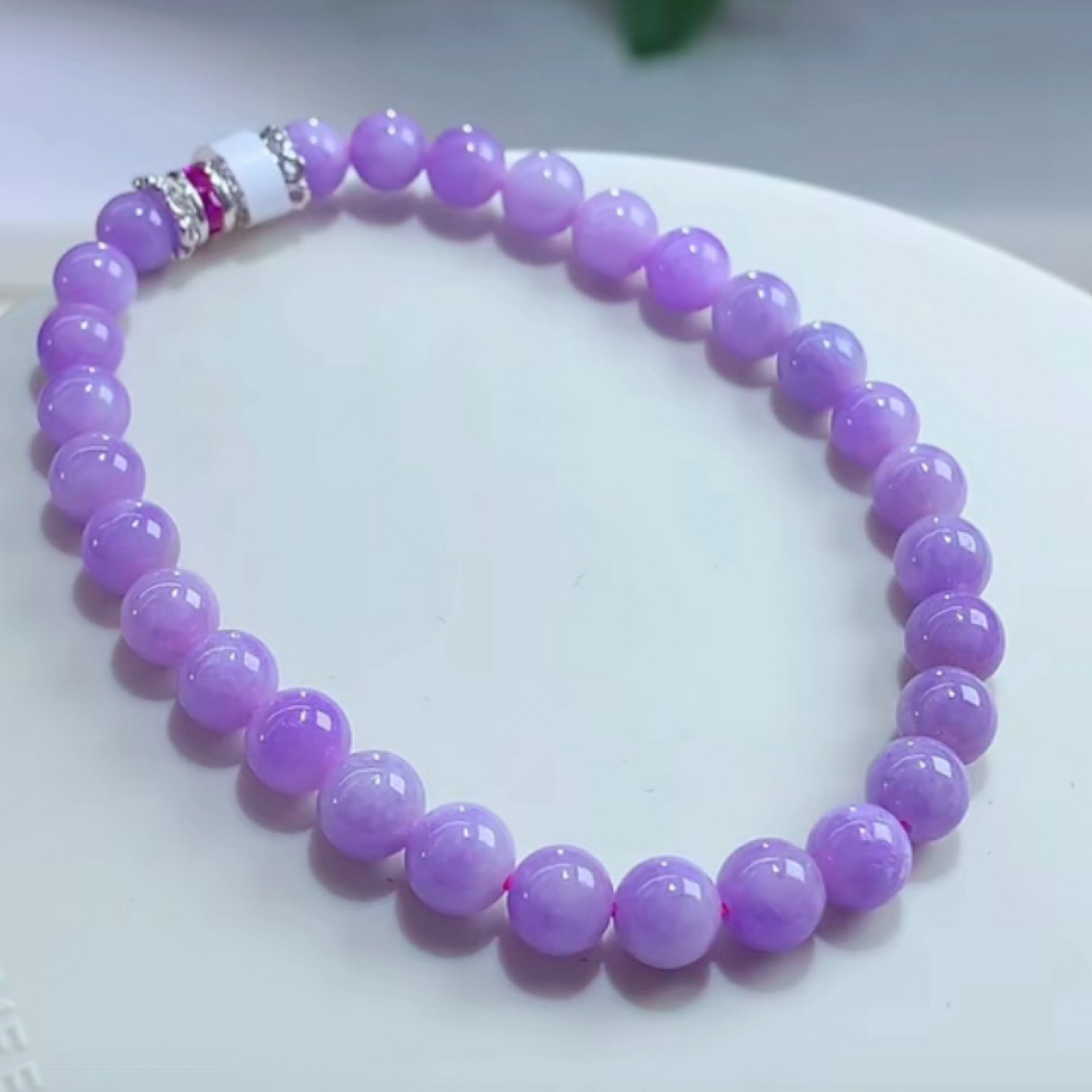 卡6mm妖紫色帝王紫手串缅甸天然翡翠A货种色兼备行家品质手链