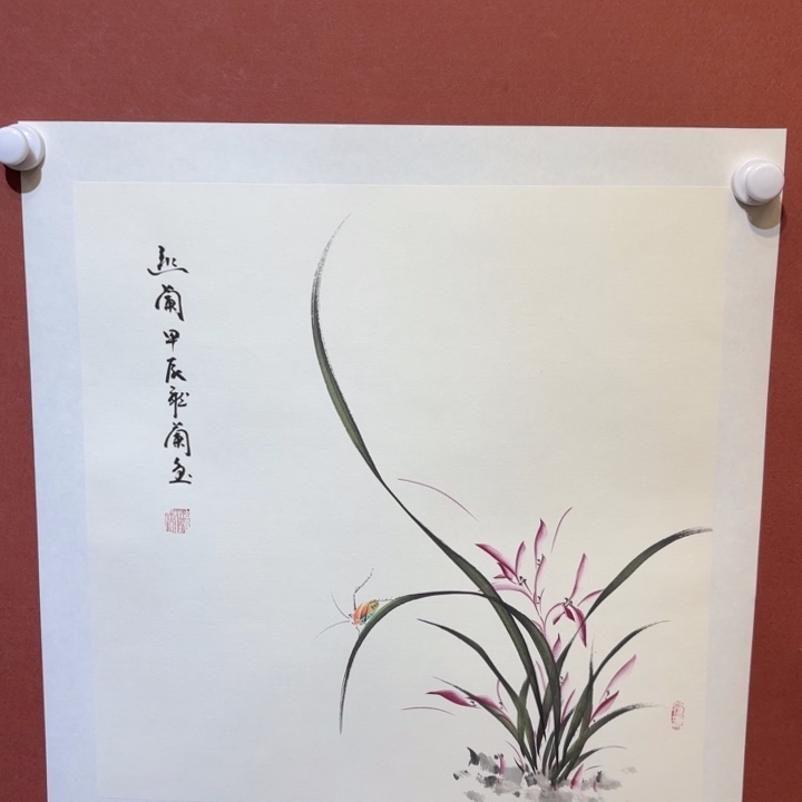 国画听兰老师花鸟