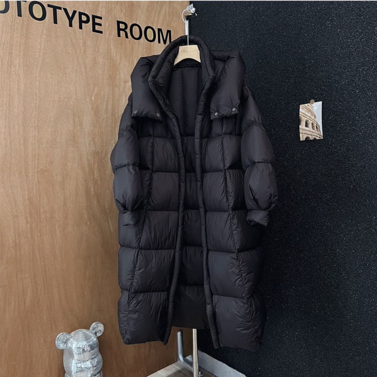 【Five】2025秋冬新款零压过膝长款连帽羽绒服加厚