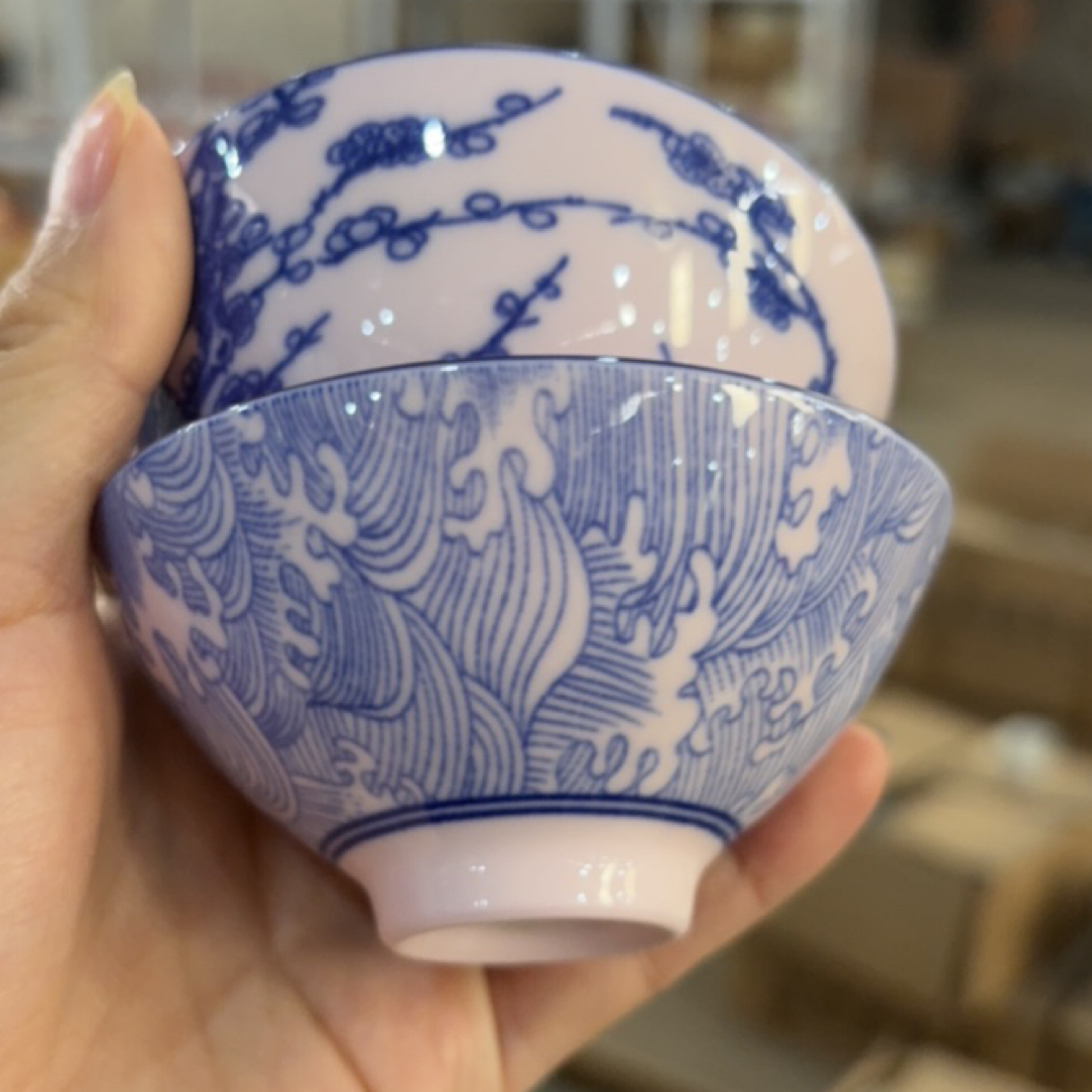 景德镇陶瓷红嘻嘻斗笠杯2只（画片不挑不选）