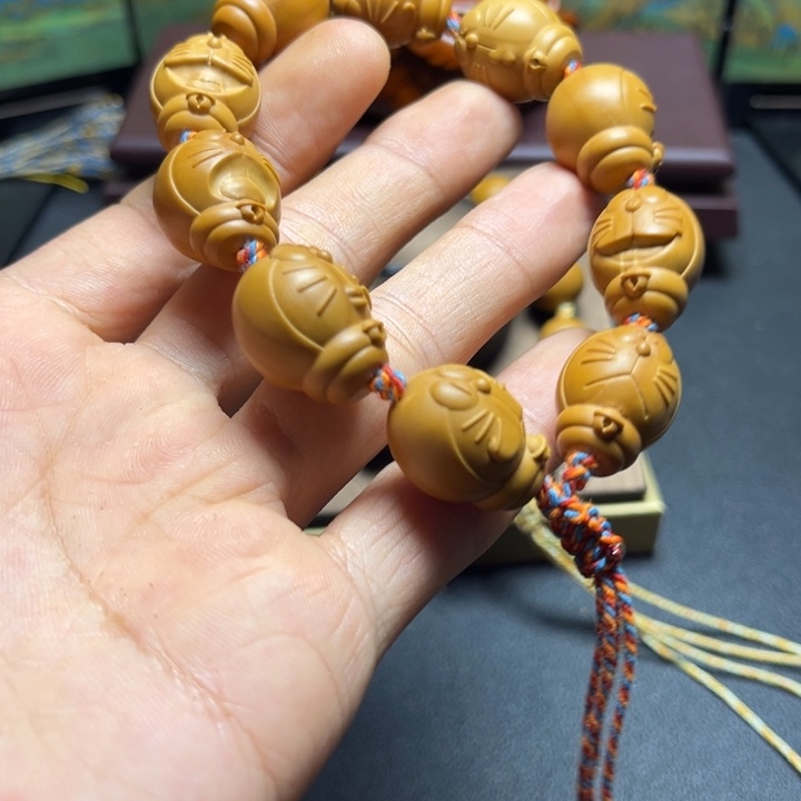 橄榄核手串/手链橄榄核雕哆啦A梦