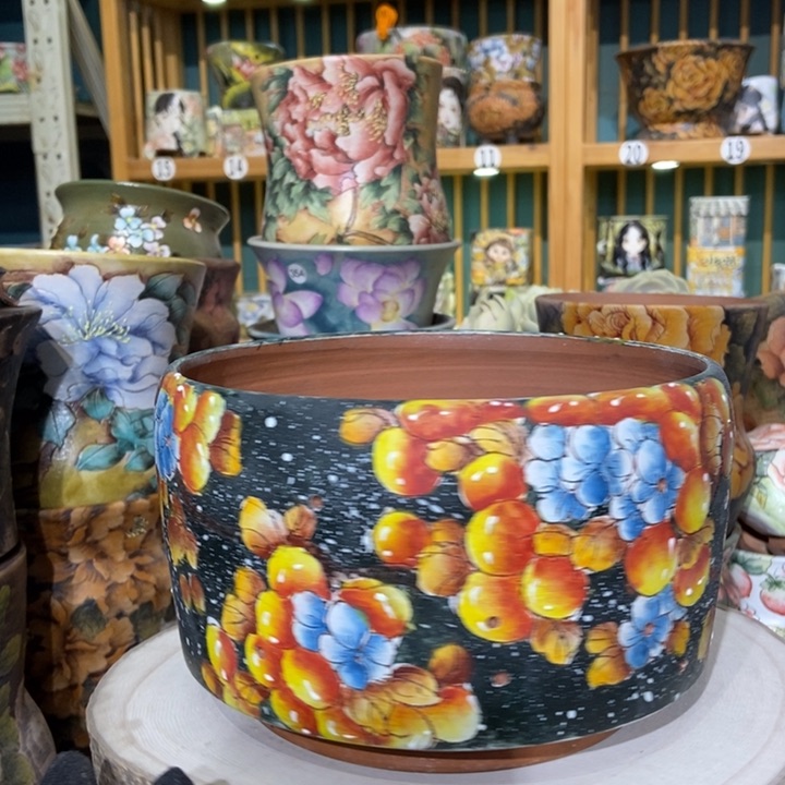 红陶景德镇艺术手绘作品