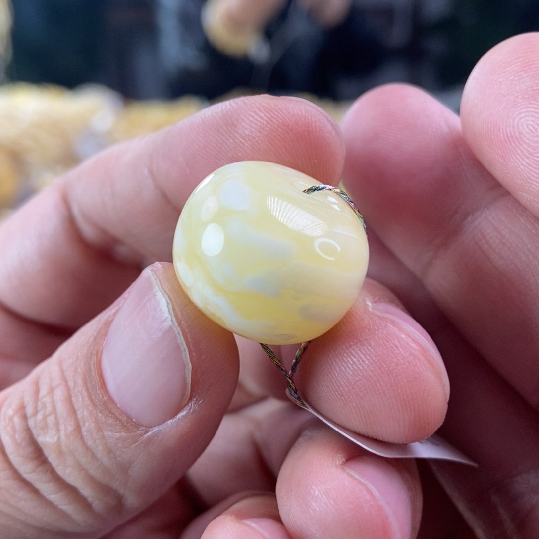 琥珀珠宝奇石未镶嵌20虎皮纹墩子4.21