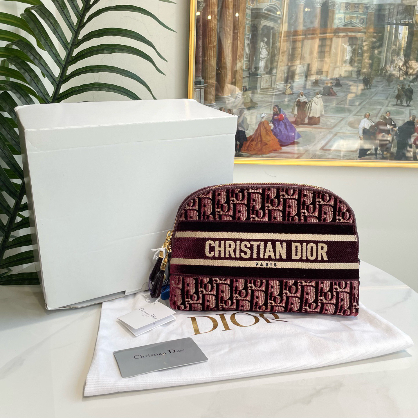 95新 DIOR/迪奥 御古屋/23030/天鹅绒小号贝壳包 21年