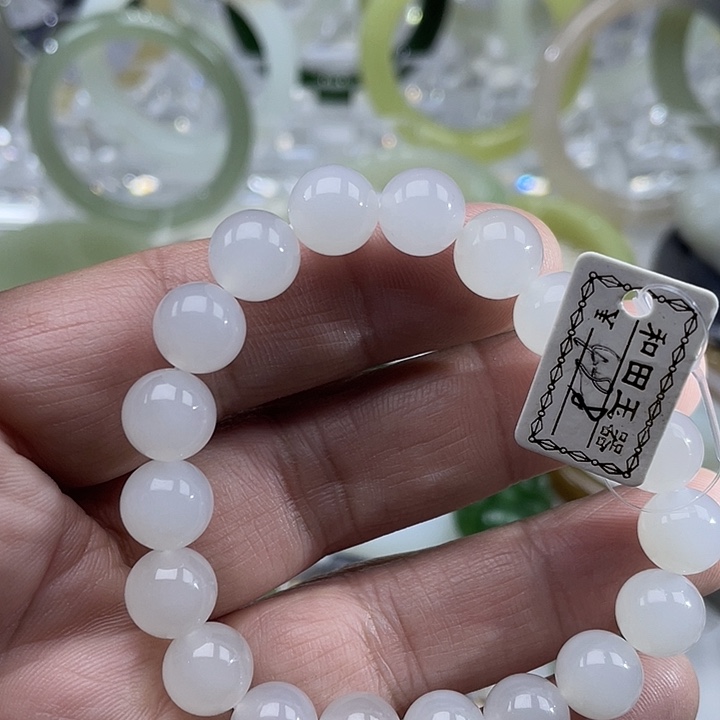 和田玉手串未镶嵌10