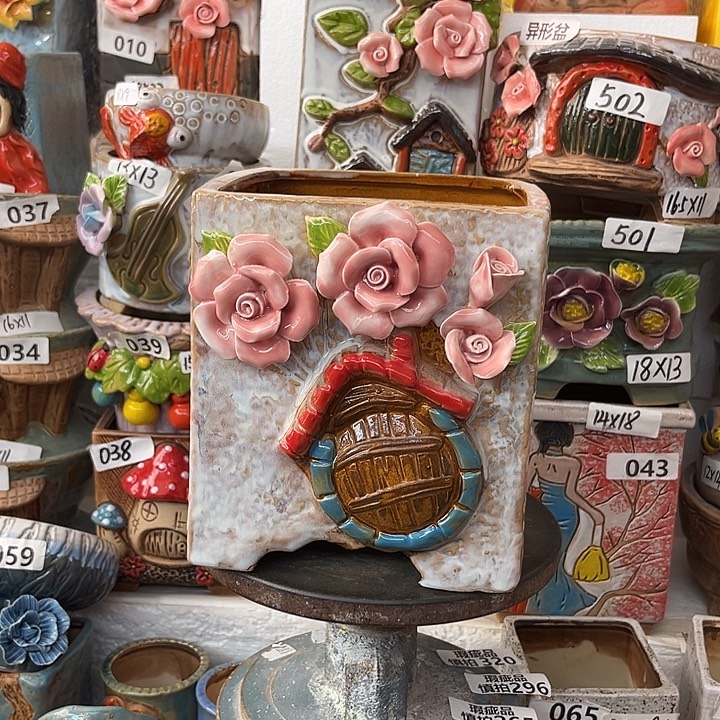 粗陶材质多肉花盆