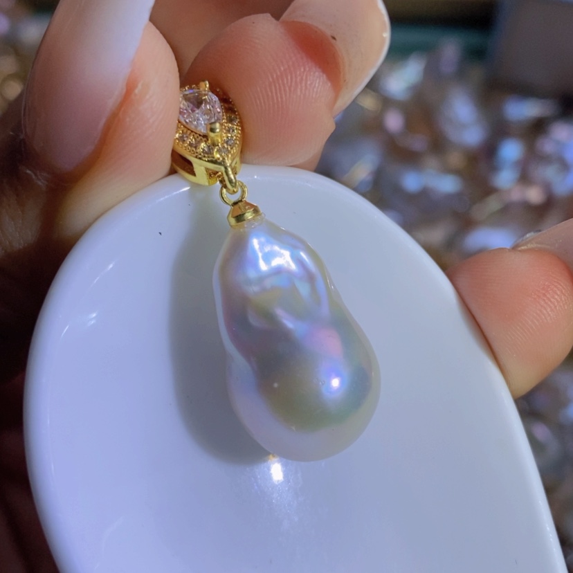 【闪购商品】淡水珍珠天然珍珠（微瑕）合金