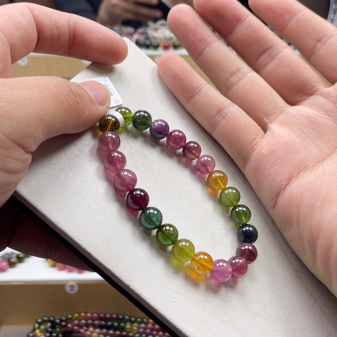 碧玺手串未镶嵌8.5mm.mmmmmmmmm