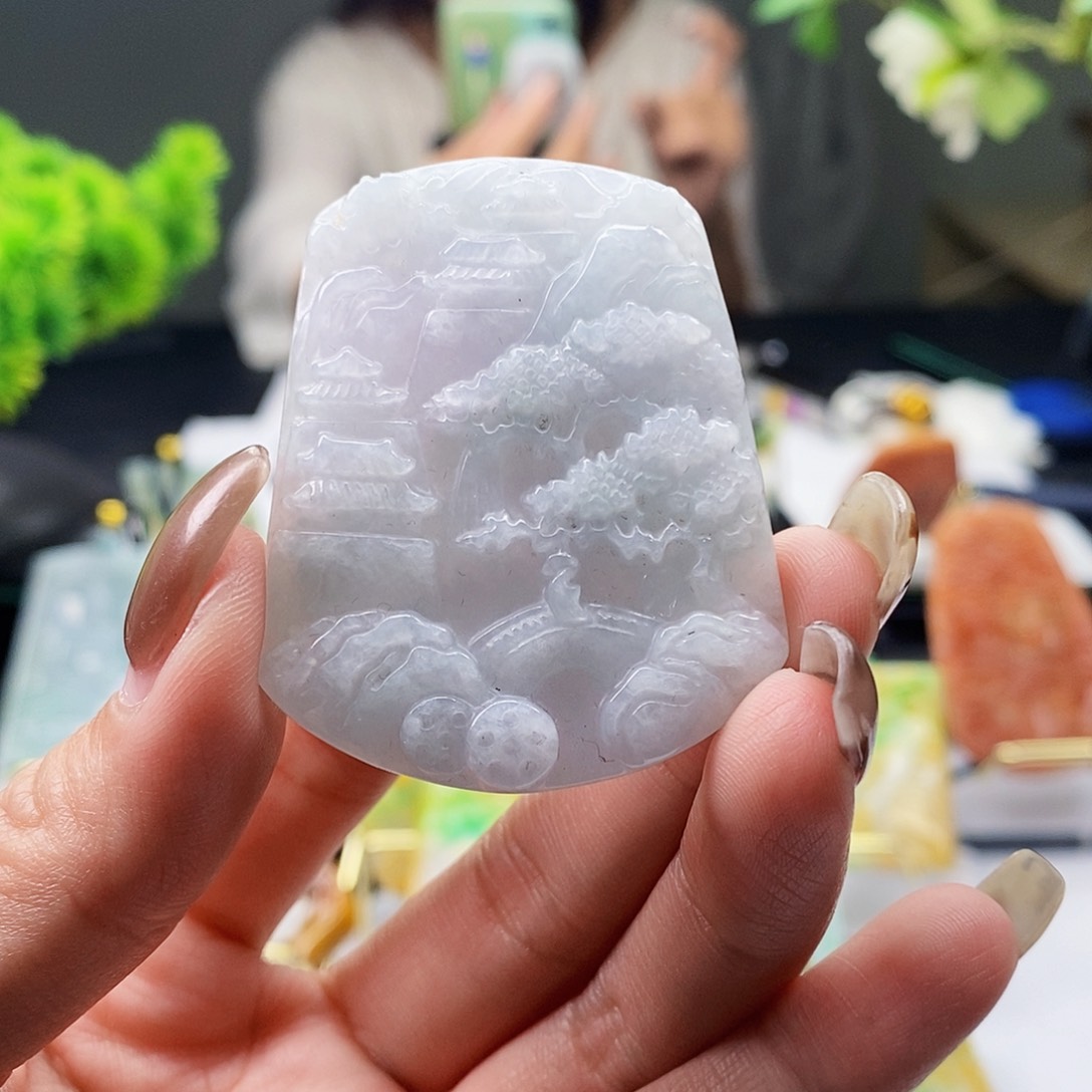 颈饰未镶嵌翡翠翡翠A货