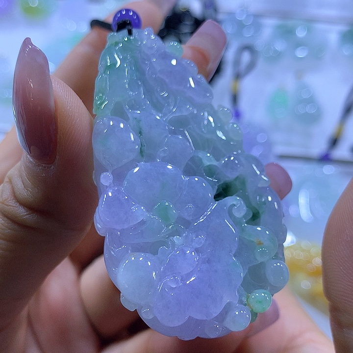 翡翠颈饰未镶嵌天然翡翠A货吊坠