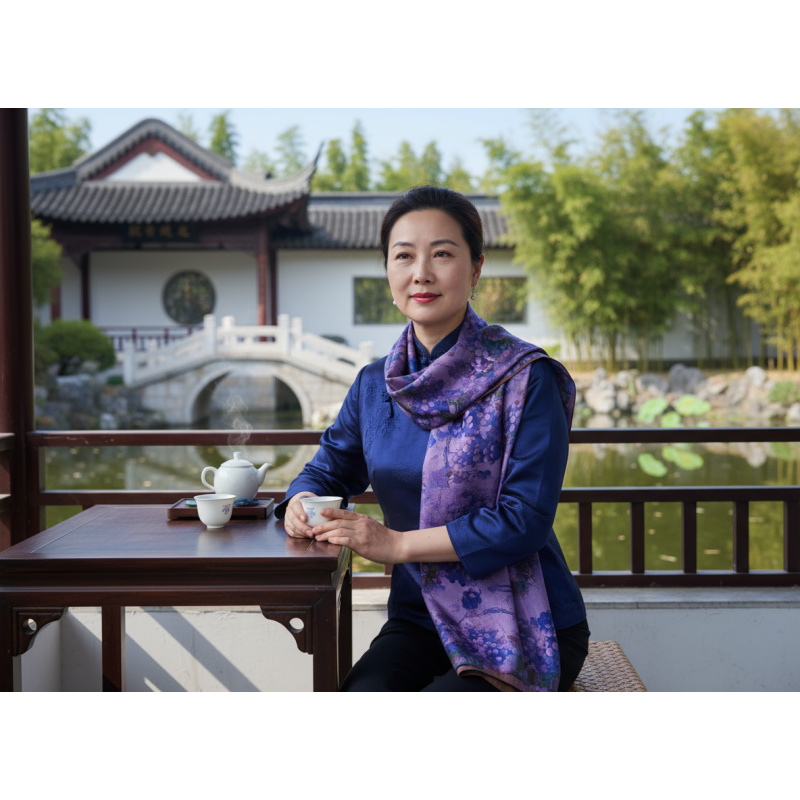 X2-342 紫葡萄 围巾 180*70左右