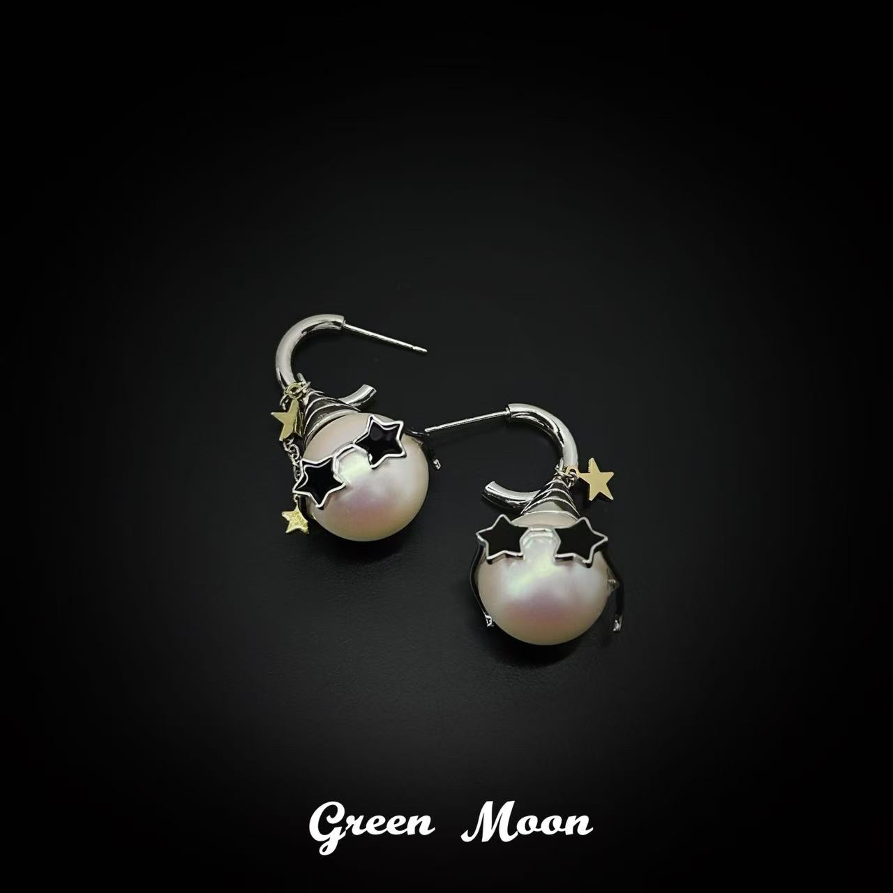 铜合金耳饰 小众个性简约珠珠星球耳钉ins甜酷辣妹A094