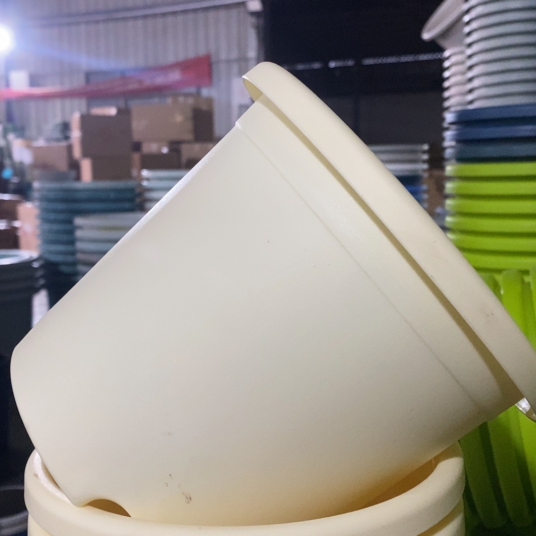 树脂四季2号米黄色12个无拖