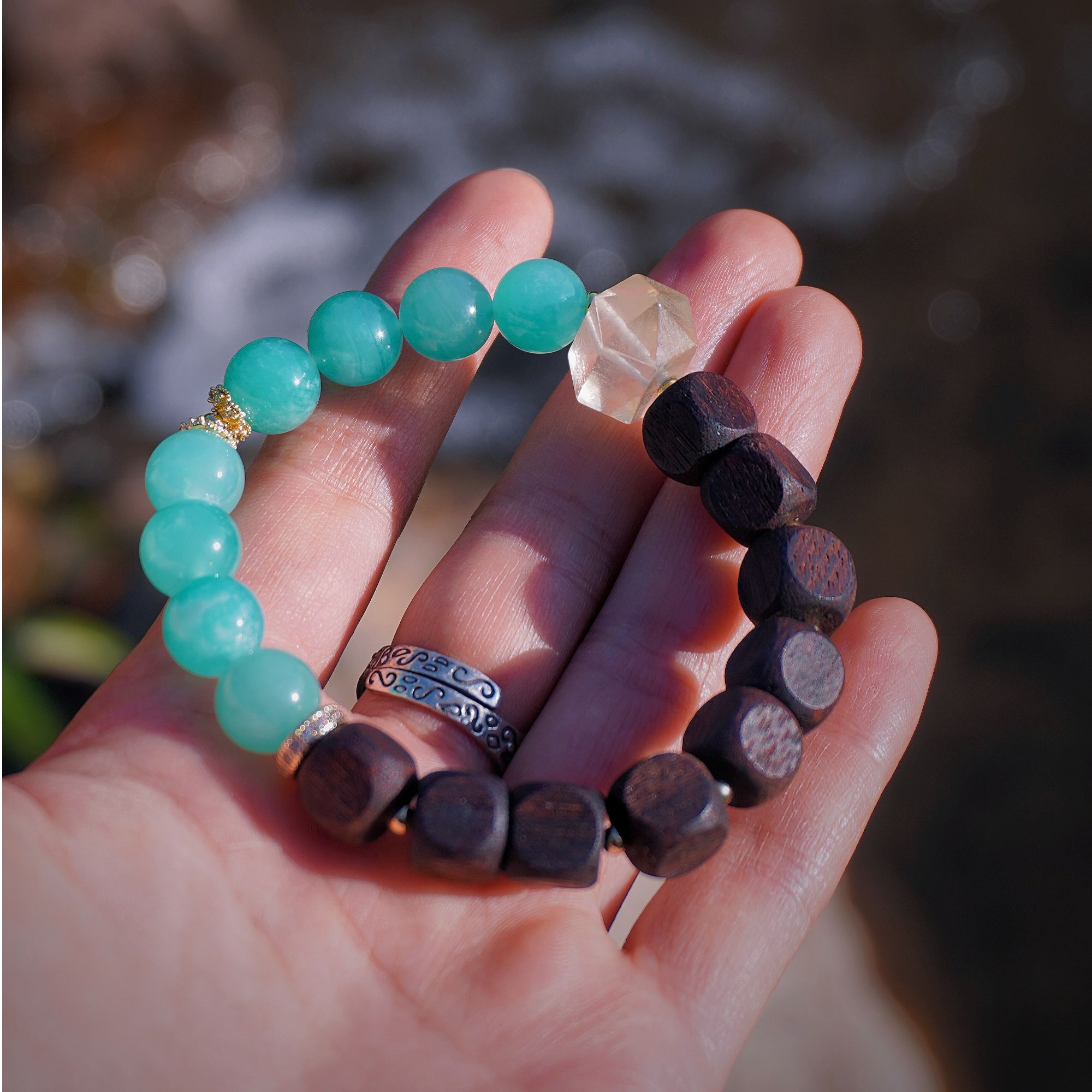 【生机蓬勃】降真香奇南黄油麻丝方糖8MM手串原创设计百搭男女款