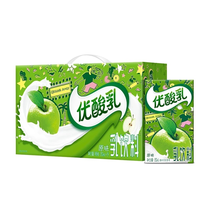 9月新货 伊利优酸乳原味250ml*24盒整箱批发牛奶饮品早餐必备营养奶