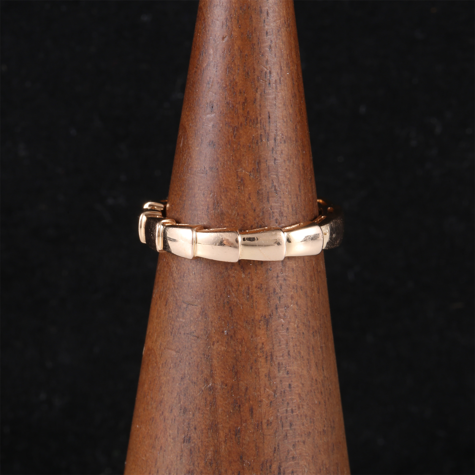 95新 BVLGARI/宝格丽 活动佳珊34983 18K玫瑰金 蛇形单圈 戒指