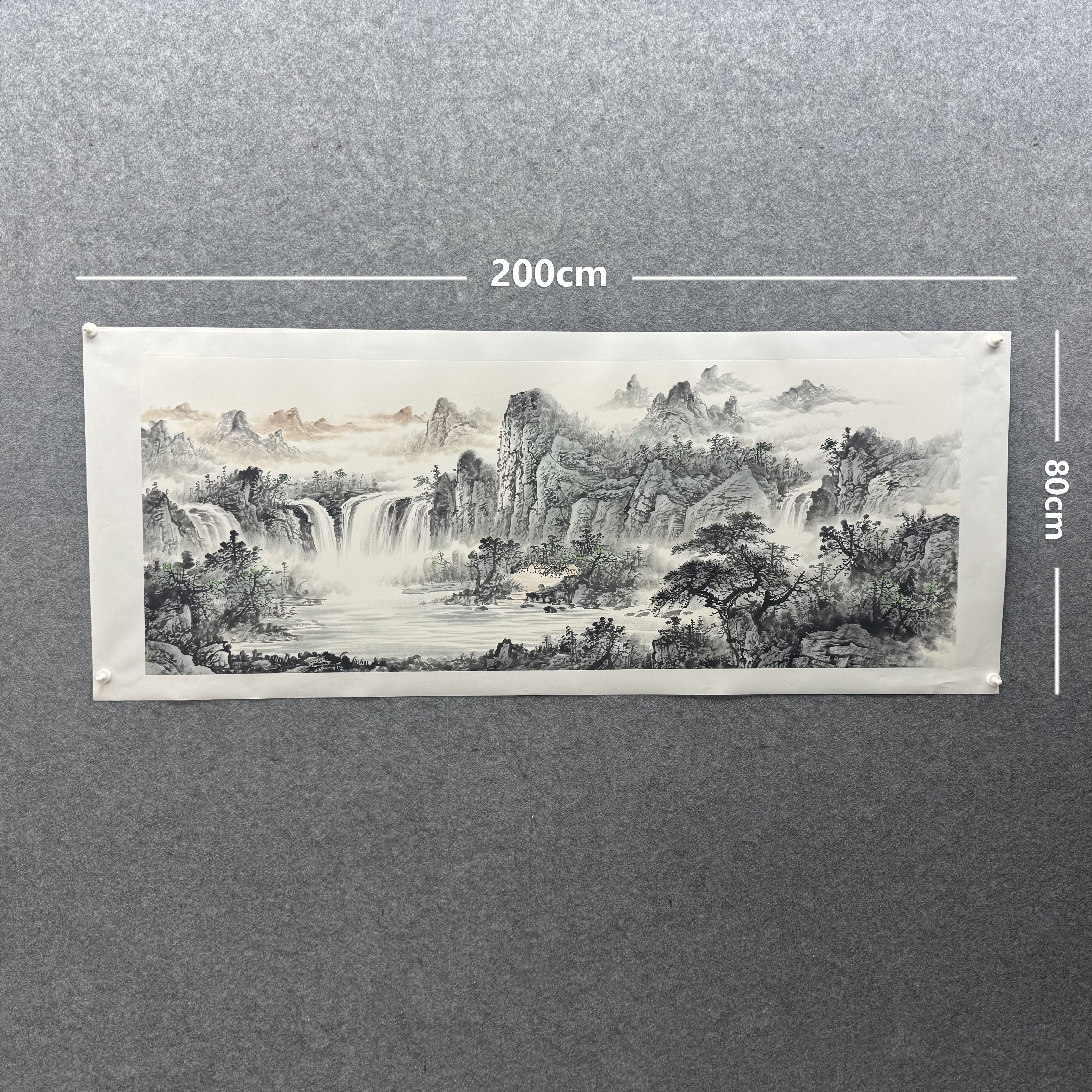 【山水画】张恒禄200*80cm手绘礼盒作品（10）