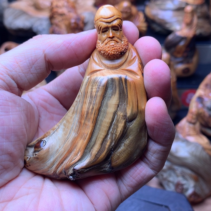 柏木（崖柏）崖柏陈化料手把件