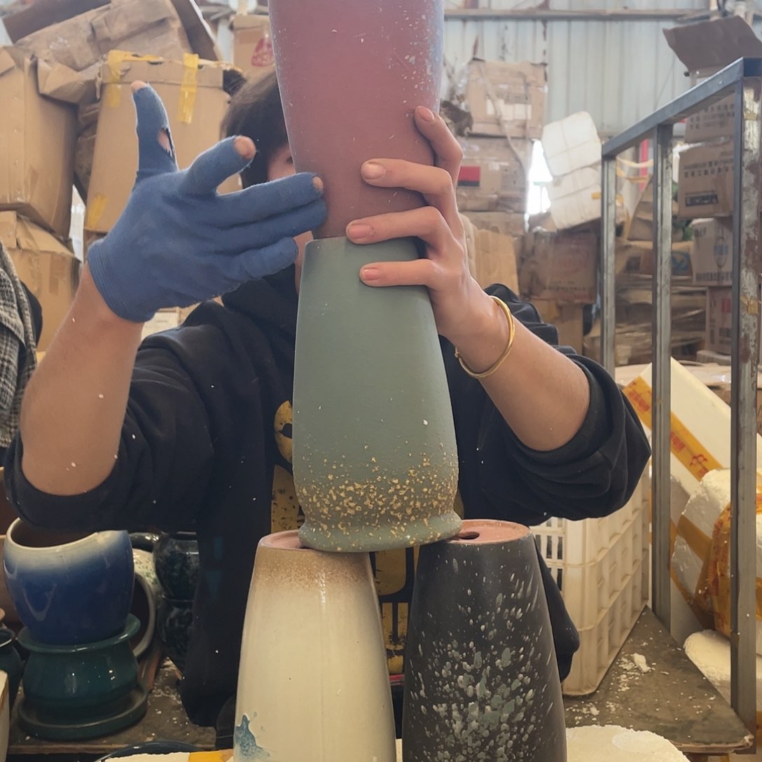 红陶宜兴紫砂粗陶花盆