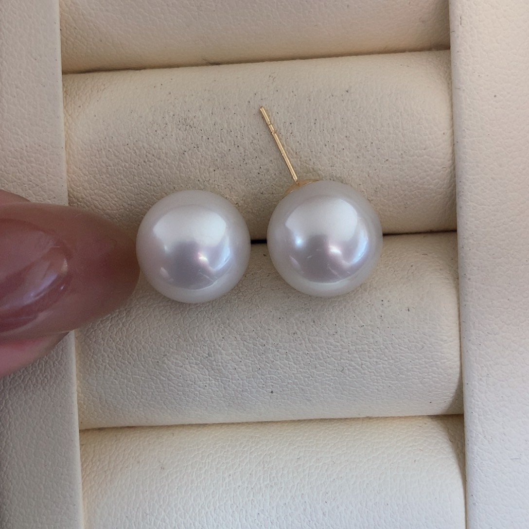 海水珍珠耳饰18K金镶嵌