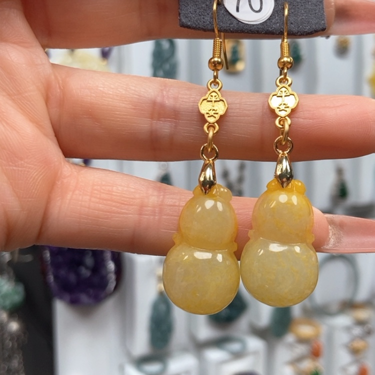 【闪购商品】翡翠耳饰银S925镶嵌优化
