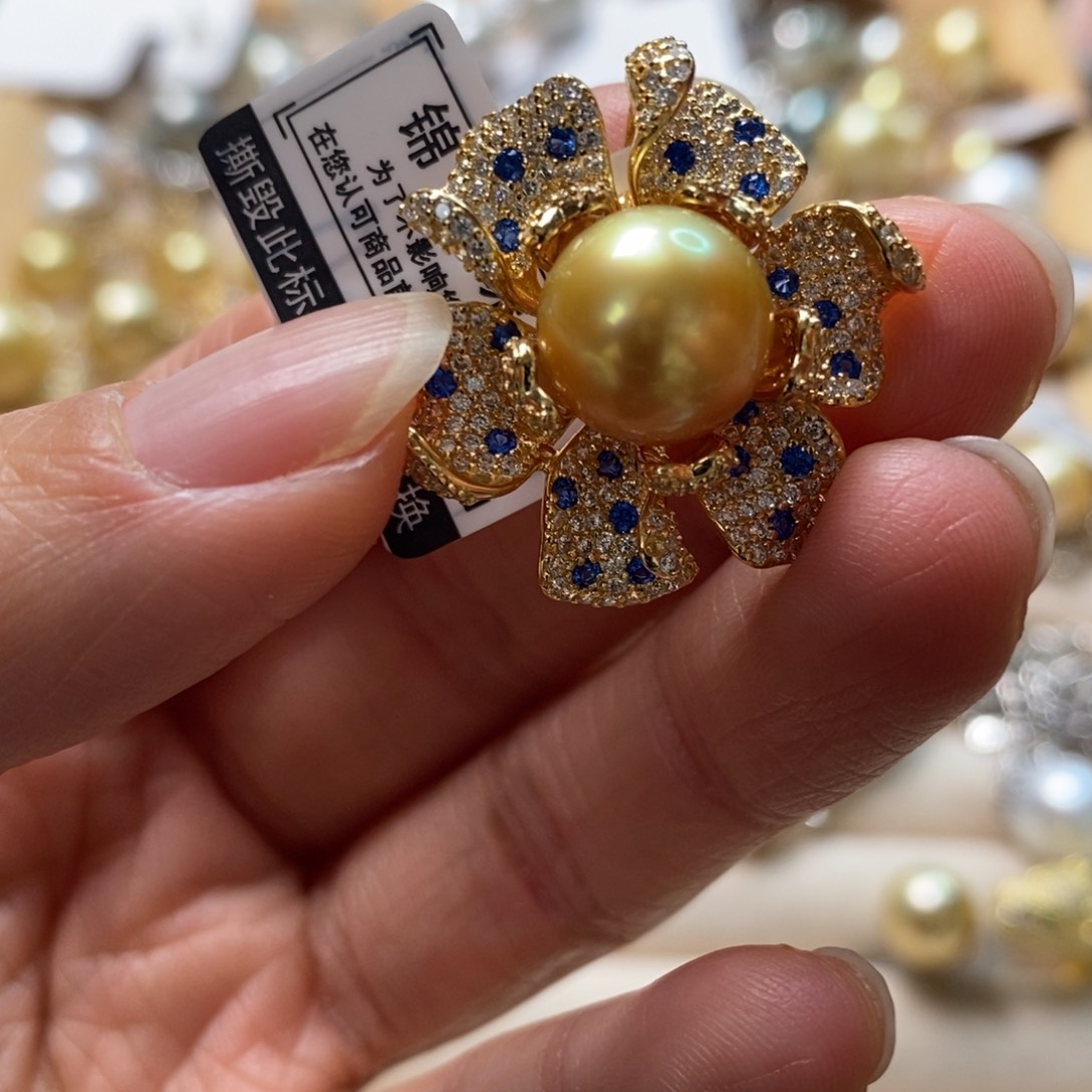 海水珍珠颈饰银S925镶嵌