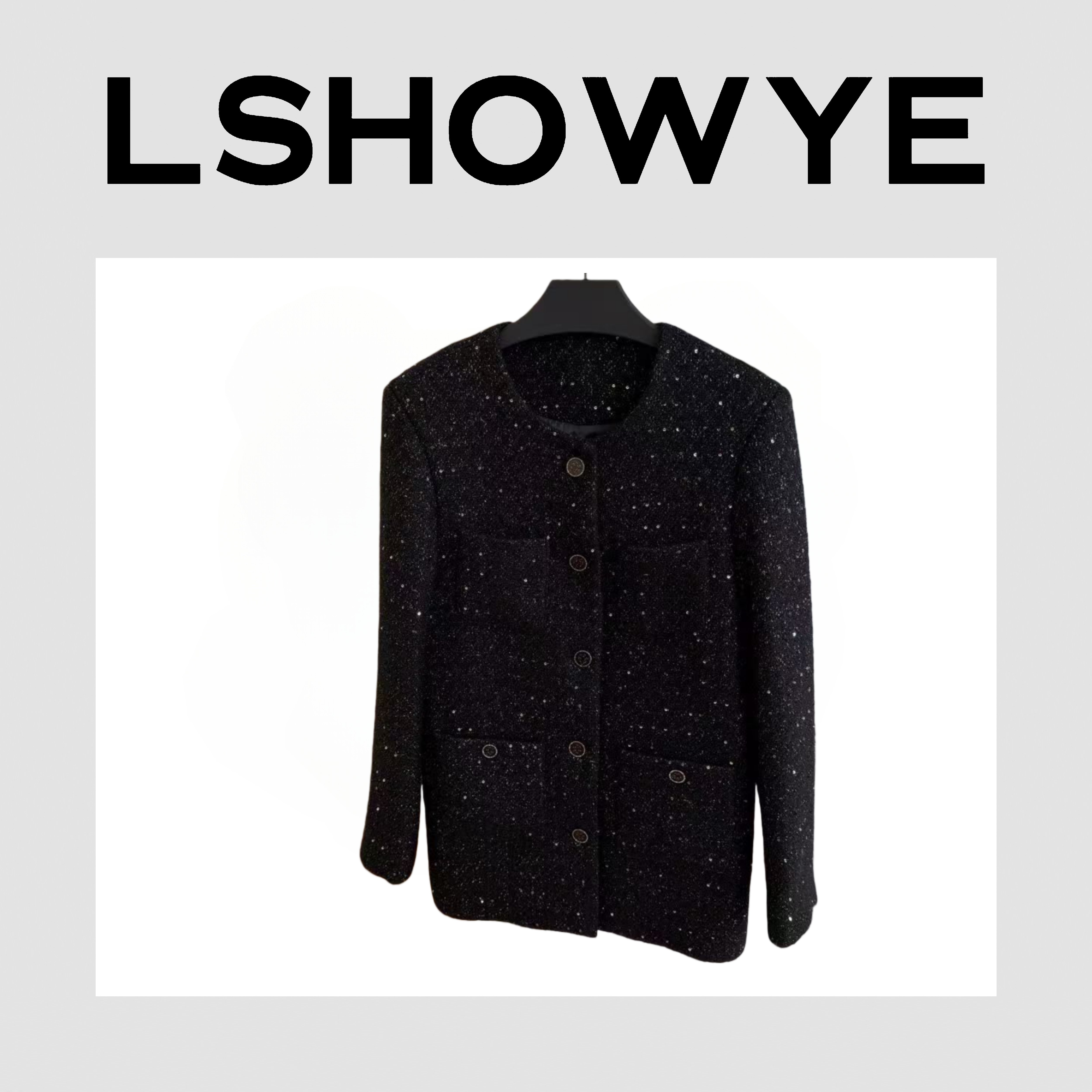 LSHOWYE｜亮片羊毛外套 b821
