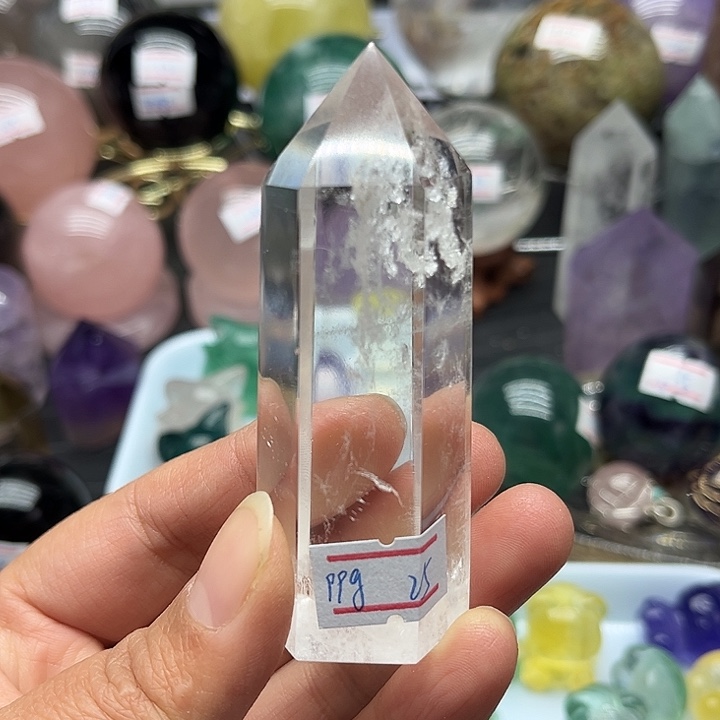 未镶嵌珠宝半成品水晶99克白水晶柱