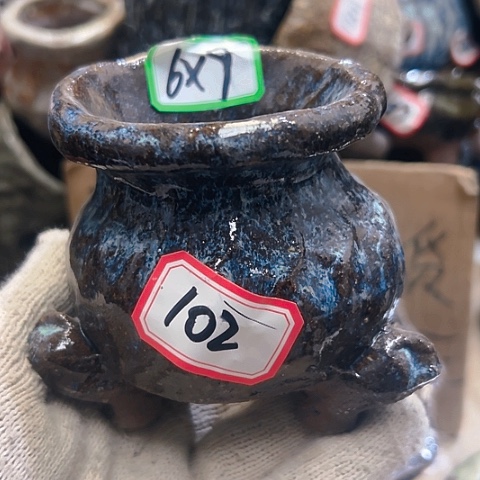 红陶粗陶花盆手工