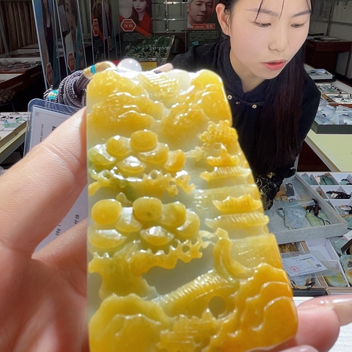 翡翠未镶嵌颈饰一