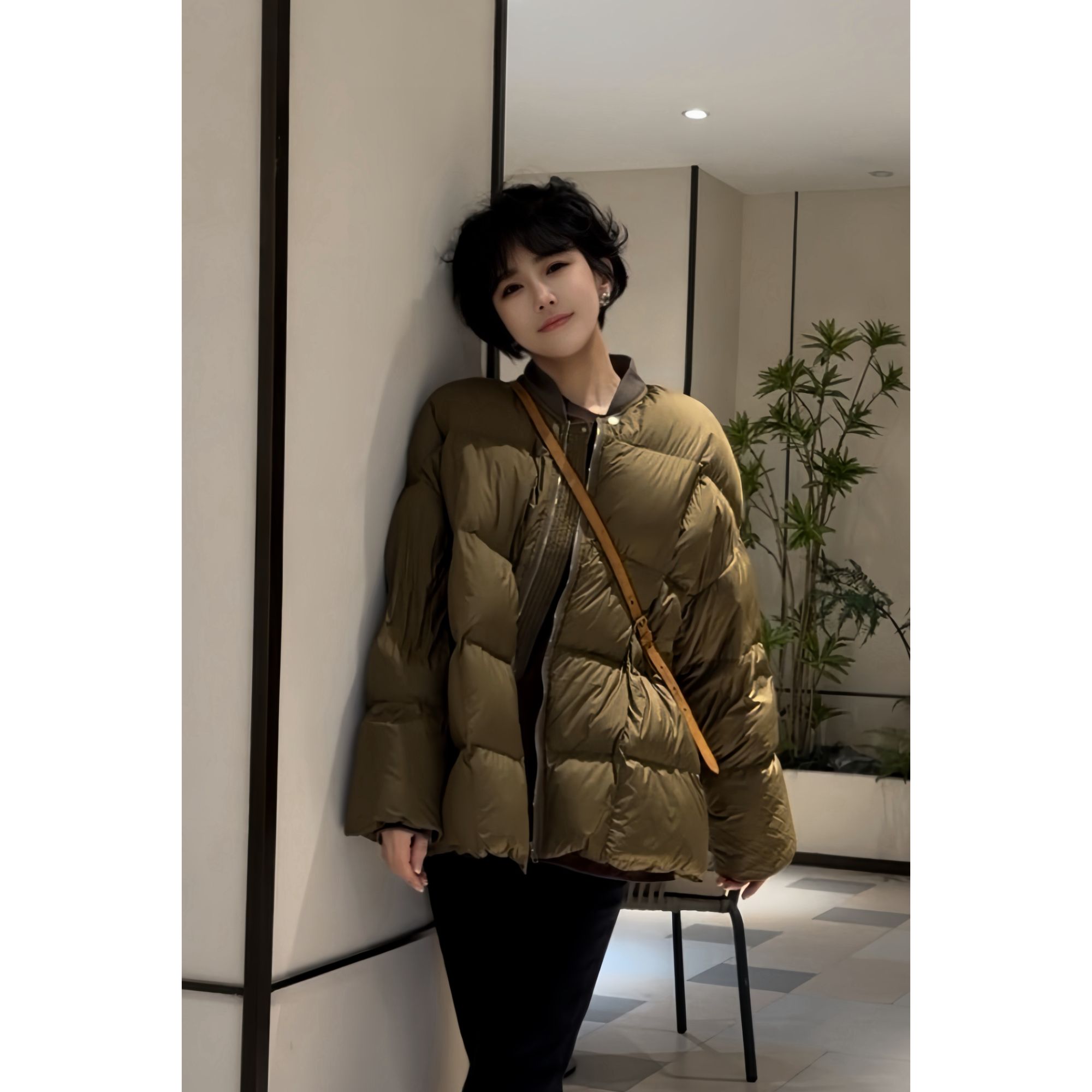 【90白鸭绒】北欧腔调柜上同源高货瑞克棒球领宽松时尚中长款羽绒服