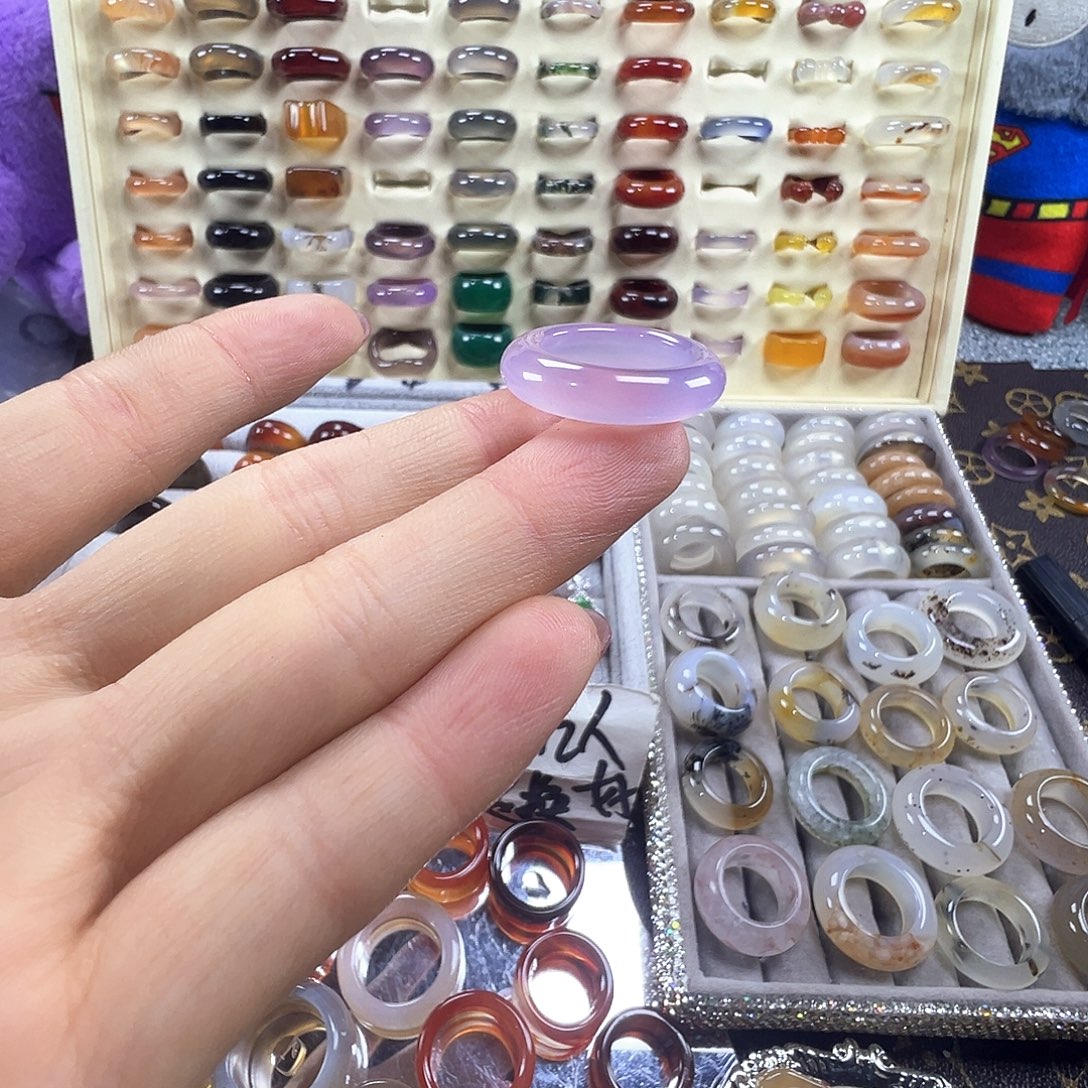 小***汤玛瑙/玉髓未镶嵌戒指B3不退换16.8港