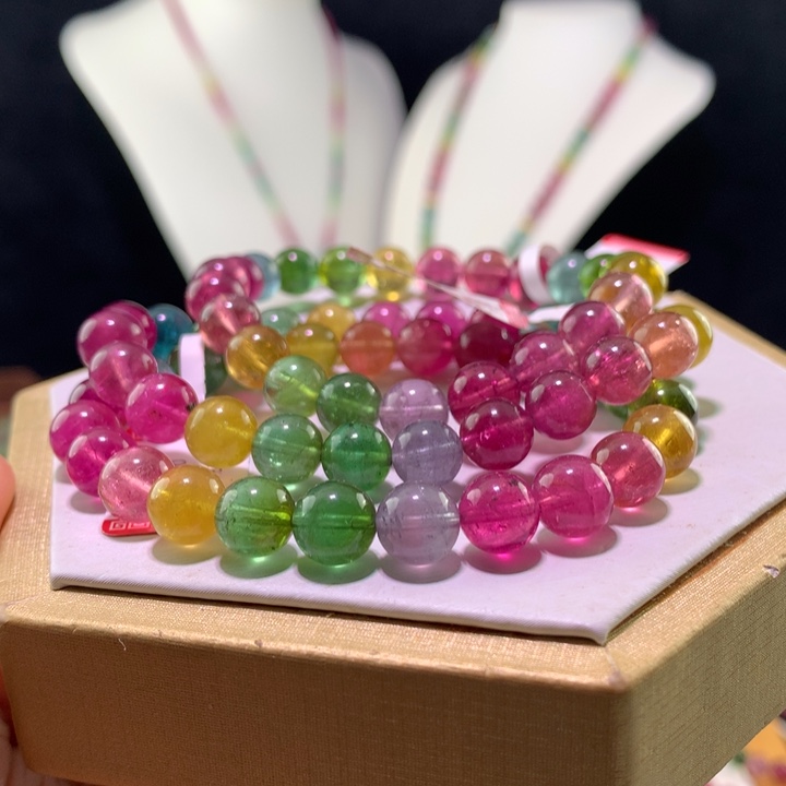 双色碧玺手链未镶嵌