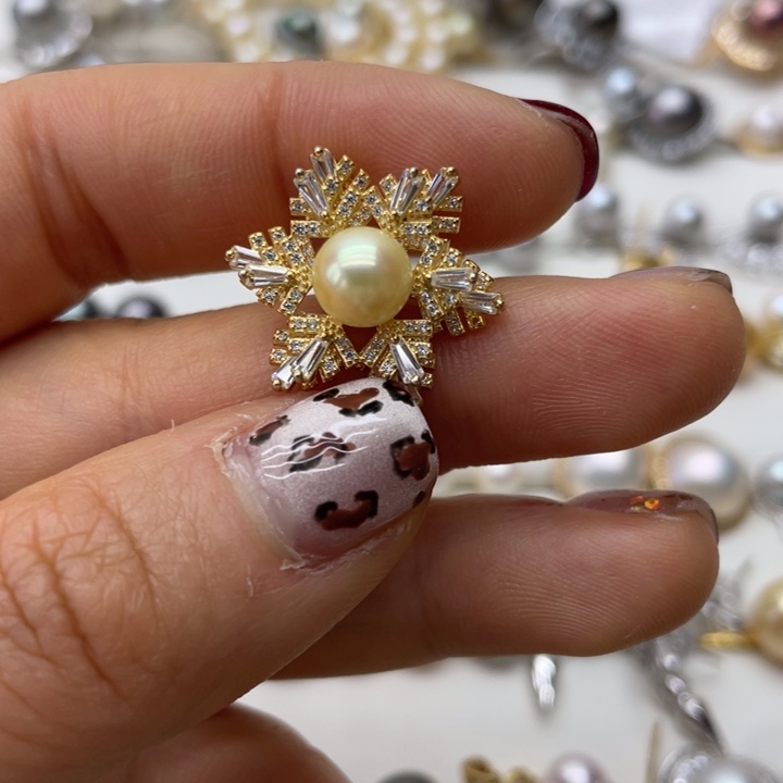 海水珍珠吊坠(不含链)银S925镶嵌