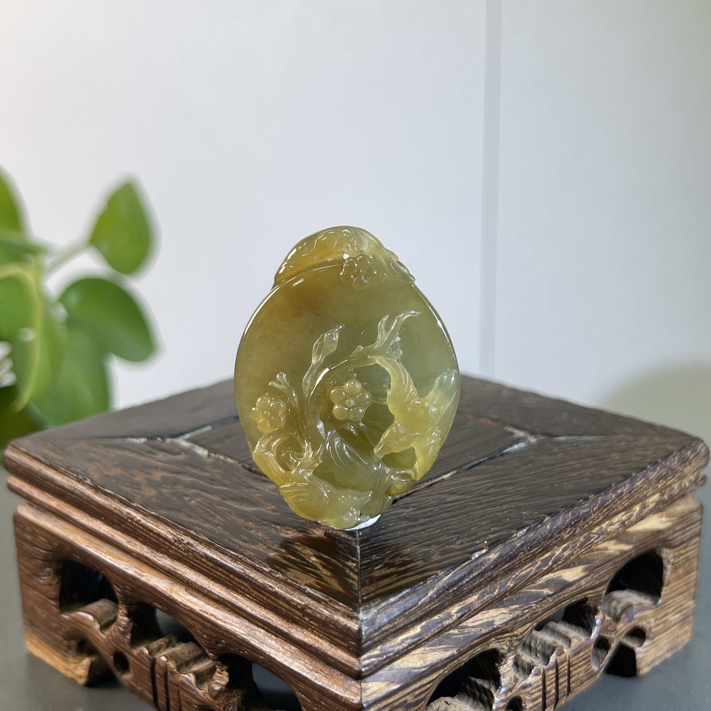 JXW01-160  天然缅甸A货翡翠  双喜 