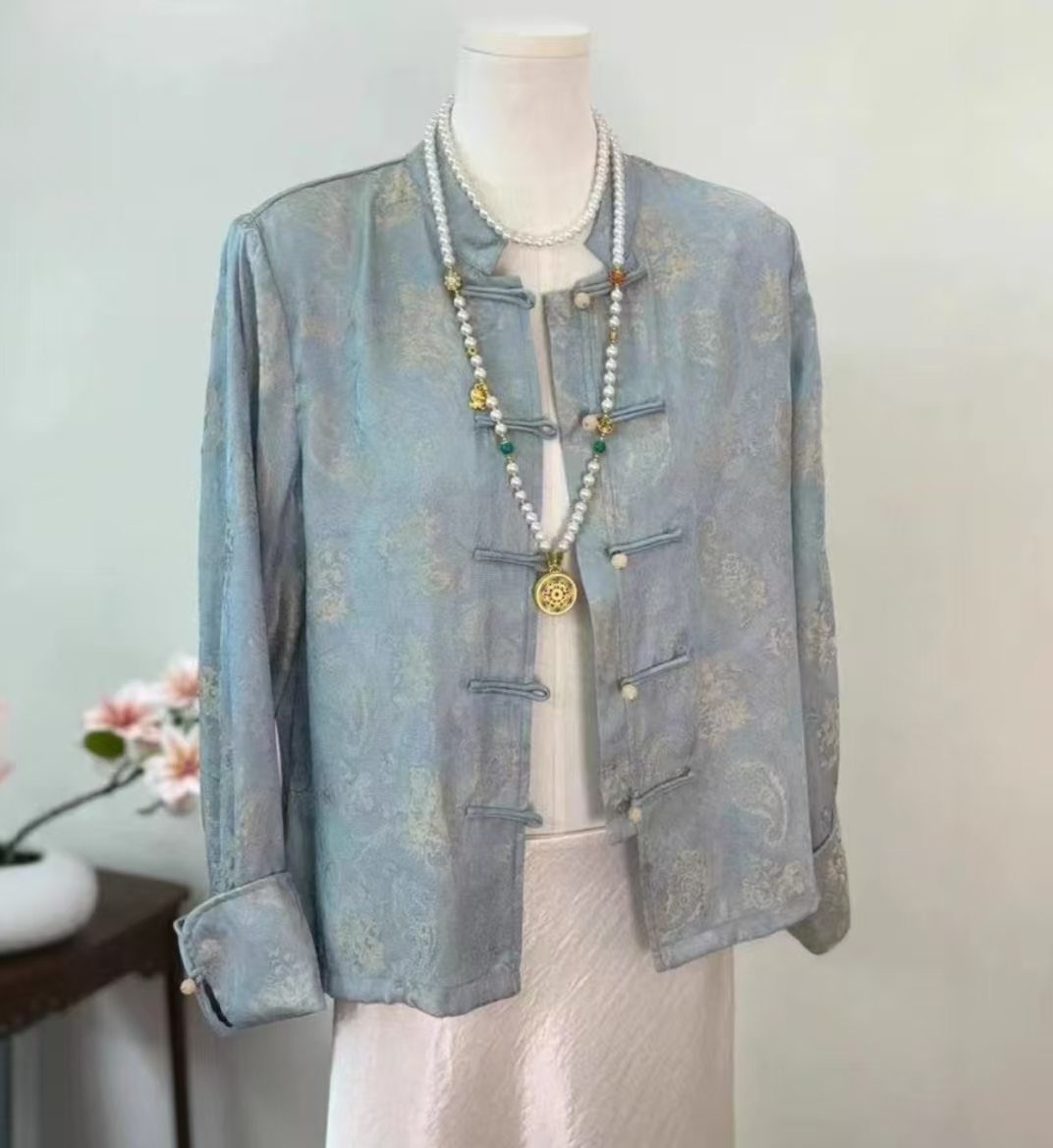 2025春夏秋新中式国风提花防晒外套女装宽松显瘦休闲薄款上衣511