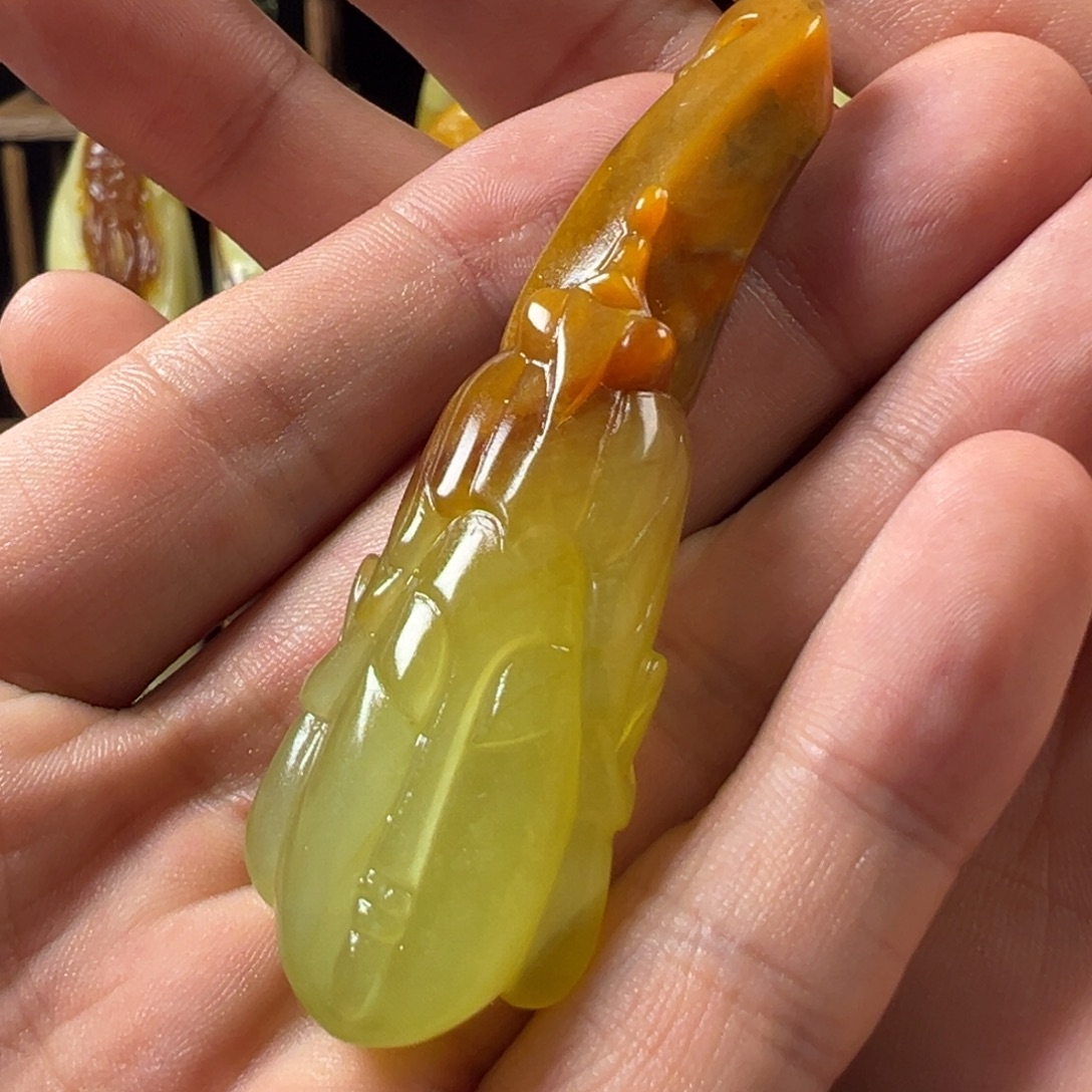 未镶嵌岫玉手把件天然岫玉