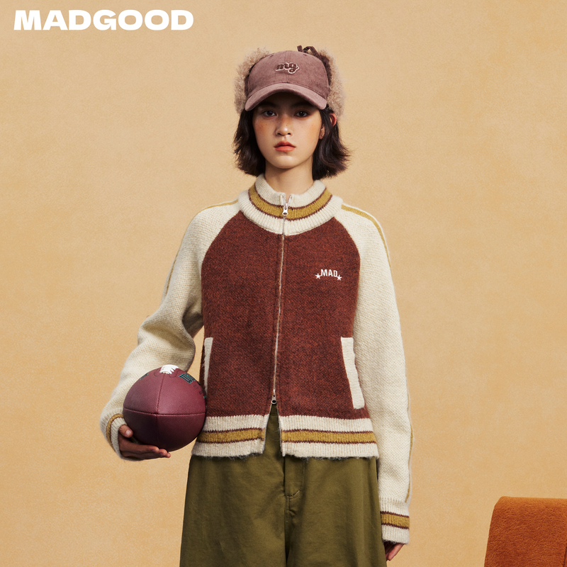 【年终宠粉破价】madgood马得工地休闲插肩袖棒球服MDGDMY141069