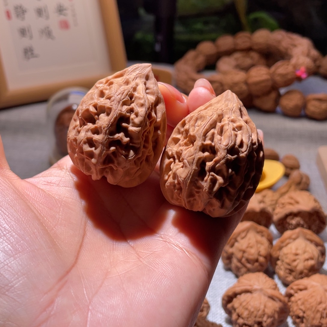 桃核把件43全品平谷火苗