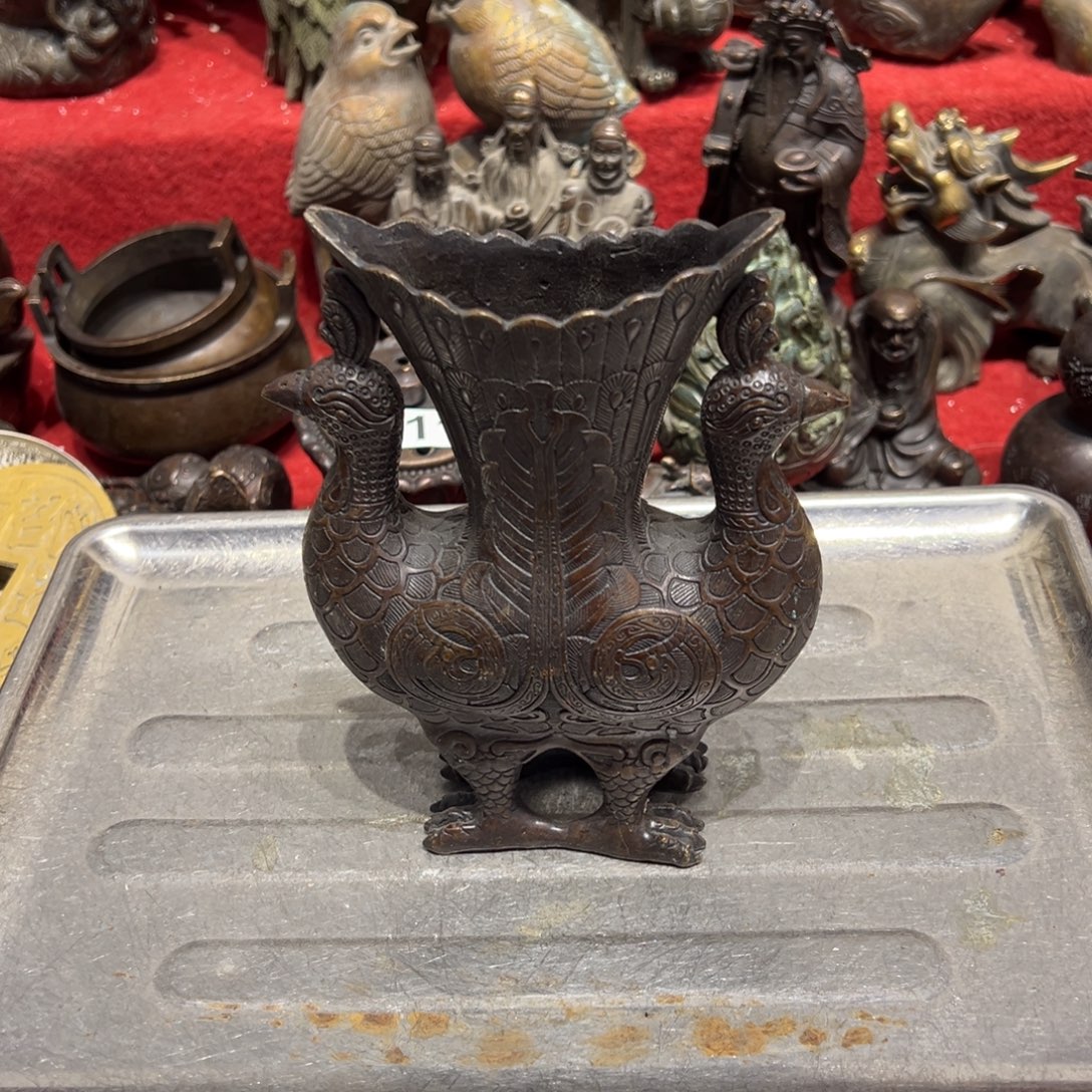 黄铜摆件，文房摆件