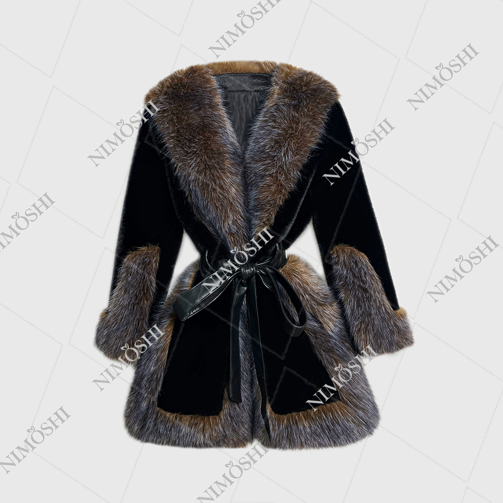 NIMðSHI【达妮】欧货高级感轻奢时尚束腰显瘦减龄保暖外套女L5127