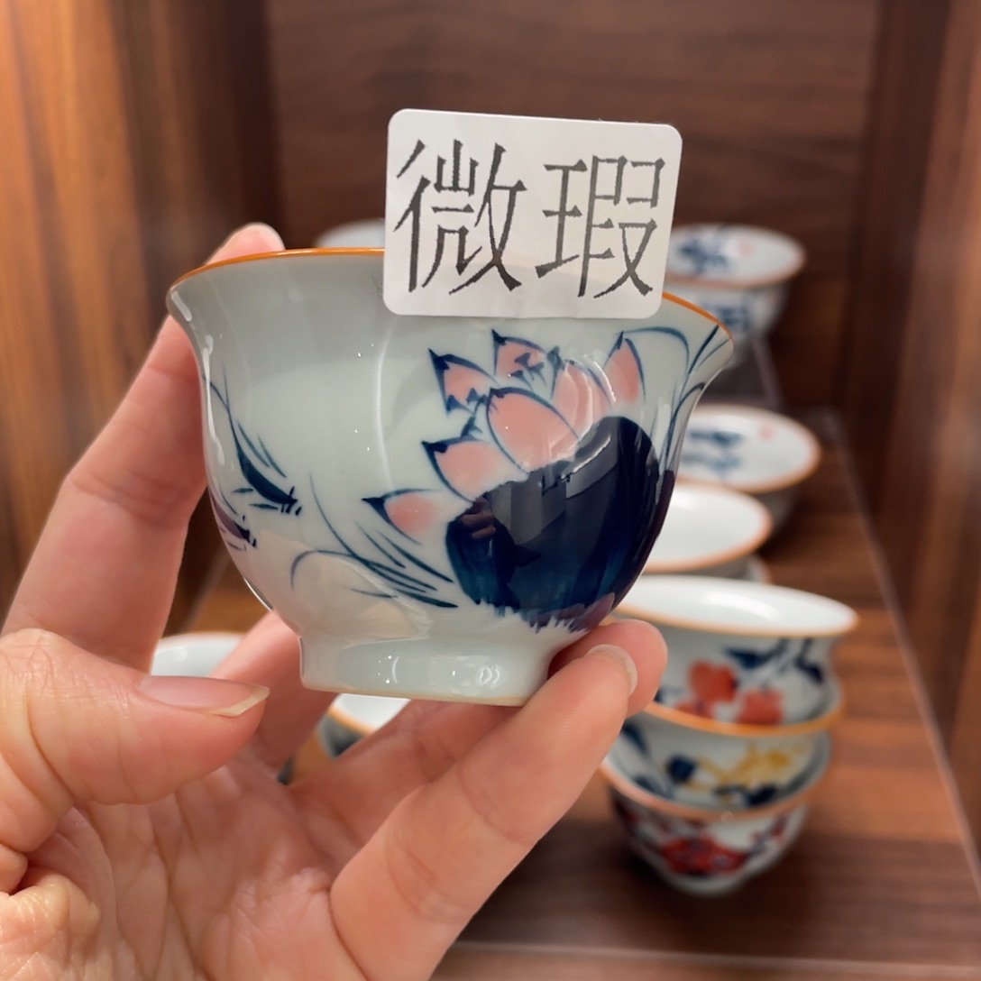 微瑕釉下彩纯手绘